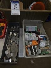 Assorted tool bin with electrical components