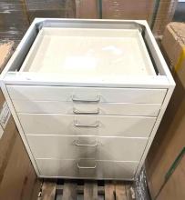 5 Drawer Metal Base Cabinet - 35.25 in x 21 5/8 in x 24 in - Qty. 6x Money - New