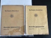 (2) WWII German 1640 DAF Booklets