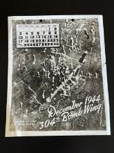 WWII 304th Bomb Wing December 1944 Calendar