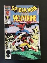 Spider-Man versus Wolverine Marvel Comic #1 1987 Key Death of Ned Leeds. Wolverine discovers Peter P