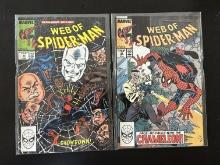 2 issues. Web of Spider-Man Marvel Comics #54 & #55 1989