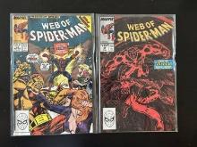 2 issues. Web of Spider-Man Marvel Comics #58 & #59 1989