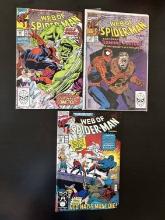 3 issues. Web of Spider-Man Marvel Comics #69, #71 & #72 1990, 1991