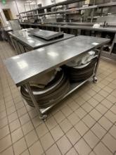 60"W x 24"D All Stainless Steel Work Table on Casters