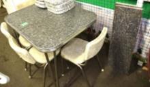 VINTAGE TABLE, CHAIRS & 2 LEAVES - PICK UP ONLY