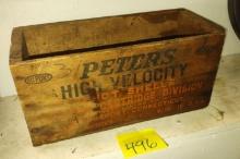 ANTIQUE PETERS AMMO CRATE - PICK UP ONLY