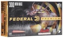 Federal P300WSS1 Premium Hunting 300 Win Mag 180 gr Swift Scirocco II 20 Per Box