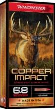 Winchester Ammo X68WCLF Copper Impact 6.8 Western 162 gr Copper Extreme Point LeadFree 20 Per Box