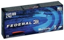 Federal V243VM75 Federal Varmint Predator 243 Win 75 gr Hornady VMax VMX 20 Per Box