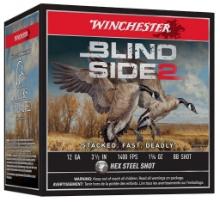 Winchester Ammo XBS12LBB Blind Side 2 12 Gauge 3.50 1 58 oz 1400 fps BB Shot 25 Bx