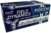 Fiocchi 12HV9P Field Dynamics Hunting 12 Gauge 2.75 9 Pellets 00 Buck Shot 10 Per Box