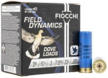 Fiocchi 16GT75 Field Dynamics Dove Quail 16 Gauge 2.75 1 oz 1165 fps 7.5 Shot 25 Bx