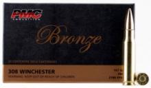 PMC 308B Bronze Target 308 Win 147 gr Full Metal Jacket BoatTail FMJBT 20 Per Box