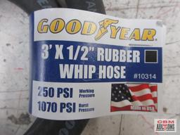 Good Year 10314 3' x 1/2" Rubber Whip Hose - Set of 2