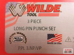 Wilde PPL3.NP/VP 3 Piece Long Pin Punch Set (3/16", 1/4" & 5/16")