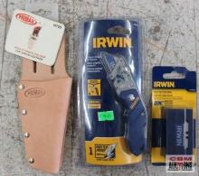 Irwin 2084200 20 pack Heavy Duty Utility Blades Irwin 2089100 Compact Folding Utility Knife Primax