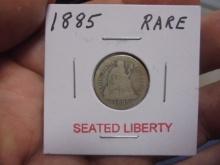 1885 Seated Libertyy Dime