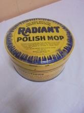 Vintage Round Radiant Polish Mop Tin