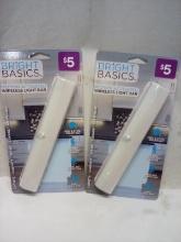Bright Basics Motion Activated Wireless Light Bars. Qty 2.