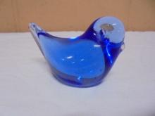 Blue Bird Art Glass Paperweight
