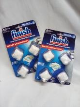 2 Packs of 4 Finish In-wash Dishwasher Cleaner Pods