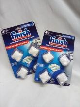 2 Packs of 4 Finish In-wash Dishwasher Cleaner Pods