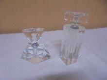 2 Beautiful Crystal Perfume Bottles