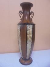 Large Metal Art Vase
