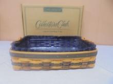1996 Longaberger Collectors Club Small Serving Tray w/ Liner & Protector