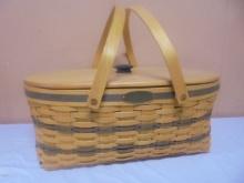 1999 Longaberger Tradition Collection Generosity Basket w/ Protector/Divided Top & Lid