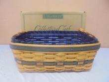 1997 Longaberger Collectors Club Welcome Home Basket w/ Liner & Protector