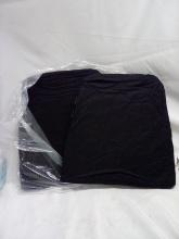 Pair of Black Cloth Top 16”x16” Tie-on Seat Cushions