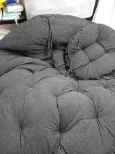 Papaesan Chair Cushions x2, Black 48in x 48in
