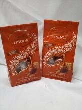 2 Lindt Lindor 5.1oz Truffle Bags- Milk Choc. With Almond Butter