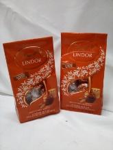 2 Lindt Lindor 5.1oz Truffle Bags- Milk Choc. With Almond Butter