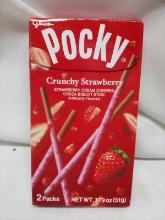 Dual Pack Box of Glico Pocky Crunchy Strawberry Sticks