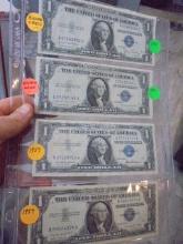 (2) 1935 & (2) 1957 One Dollar Silver Certificates
