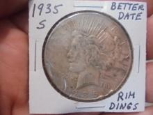 1935 S Mint Silver Peace Dollar