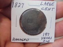 1827 Lareg Cent Piece