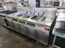 Frymaster Triple Gas Fryer with Filter System, Auto Lifts and Dump Stations