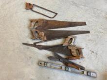 ASSORTED SAWS AND OTHER TOOLS