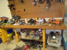 Workbench with contents - Bench Vise