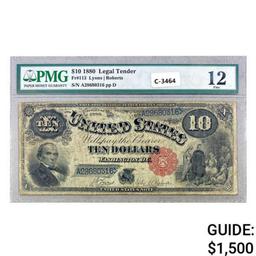 1880 $10 JACKASS LT UNITED STATES NOTE PMG F12