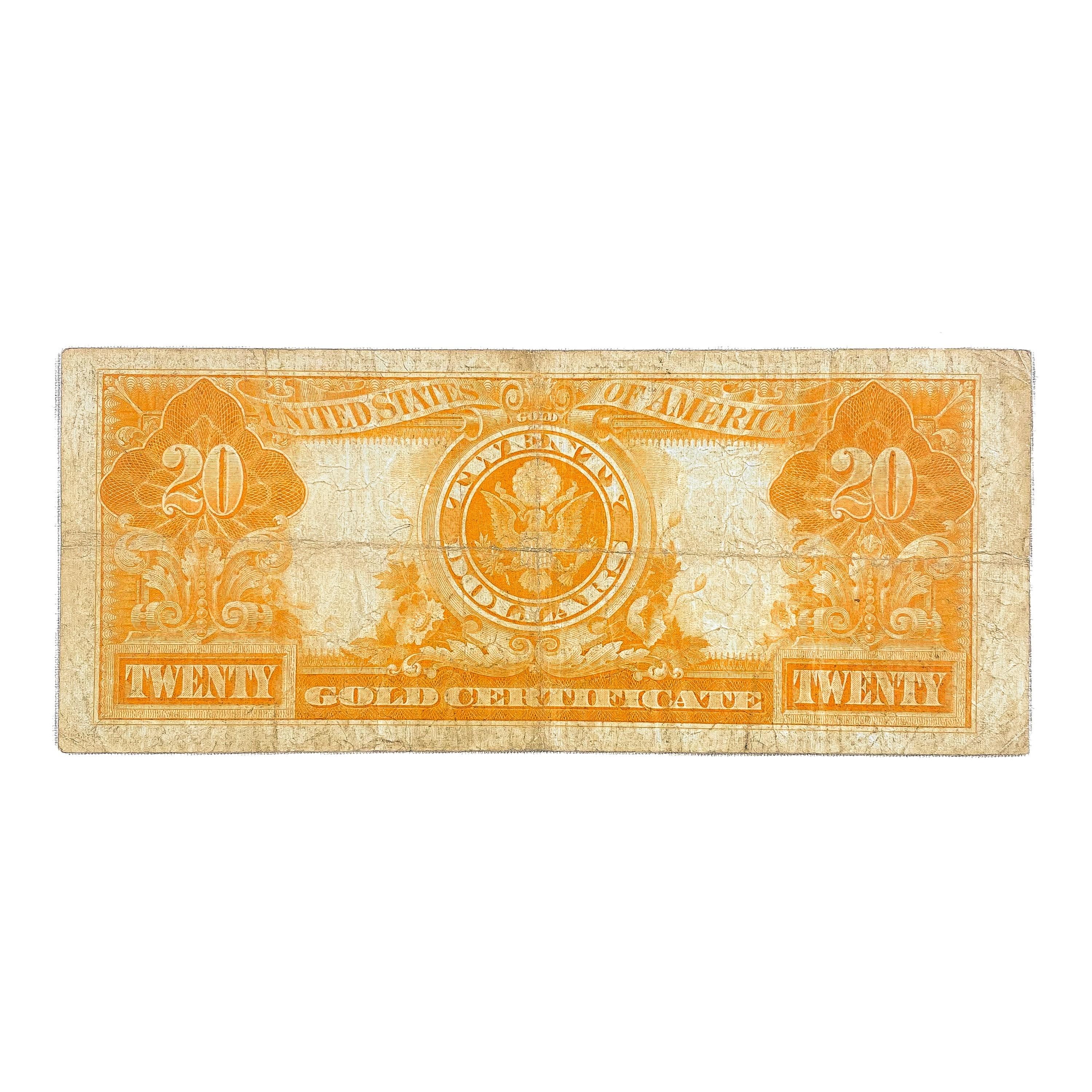 1922 $20 GOLD CERT.NOTE
