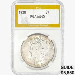 1928 Silver Peace Dollar PGA MS65
