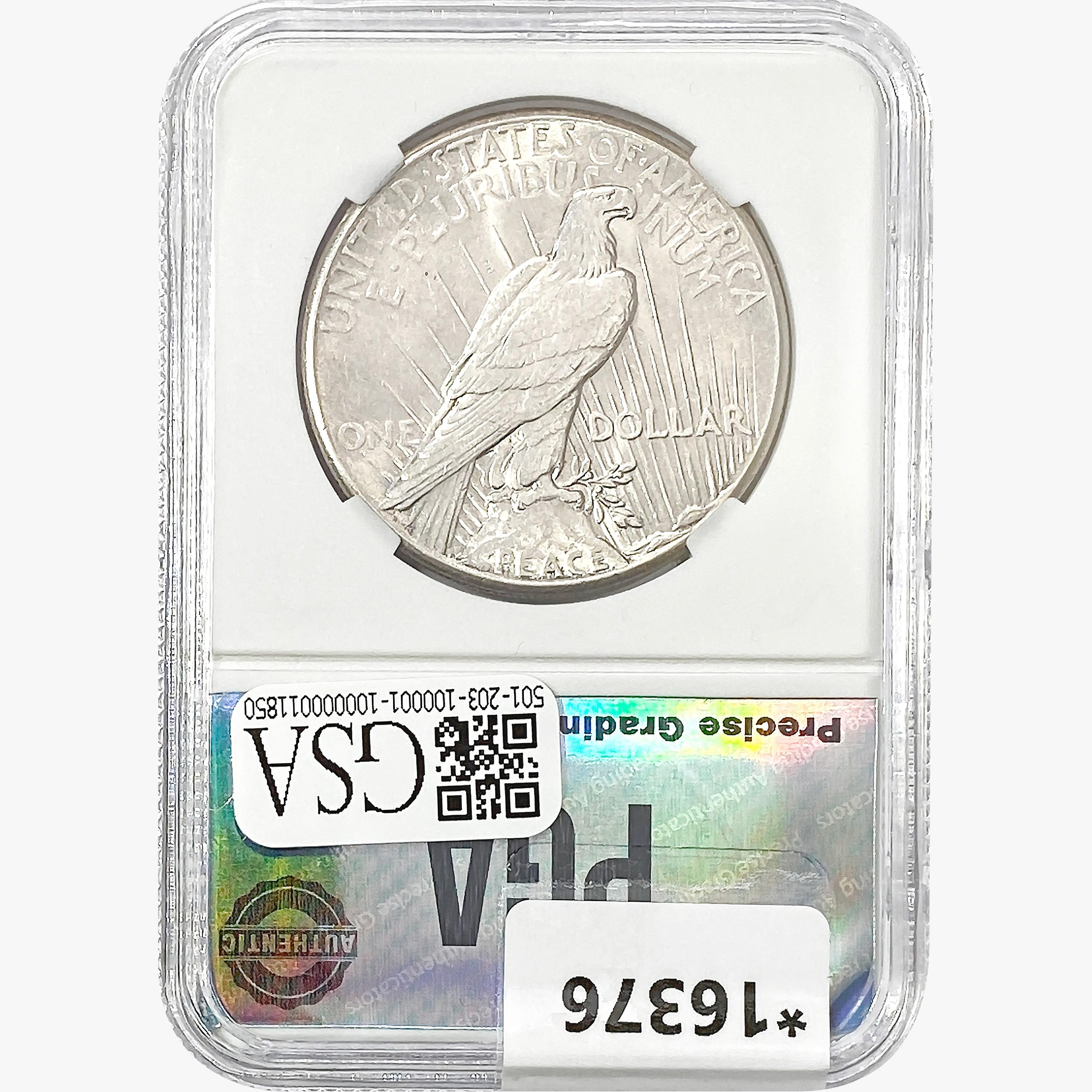 1928 Silver Peace Dollar PGA MS65