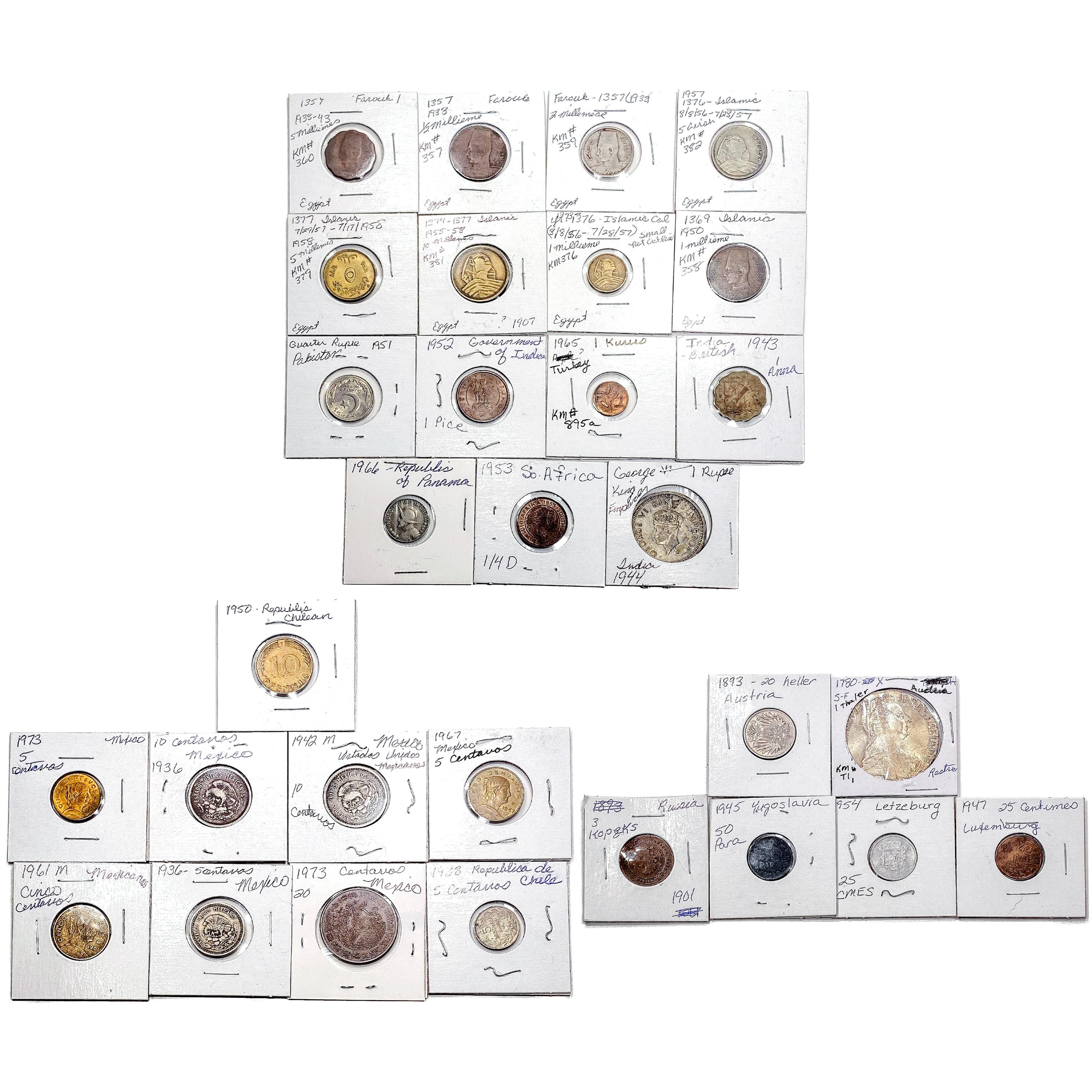 1930-1980 Large Foreign Coin Collection W/Silver [