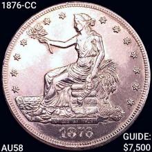 1876-CC Silver Trade Dollar CHOICE AU