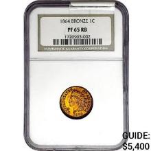 1864 Indian Head Cent NGC PF65 RB Bronze